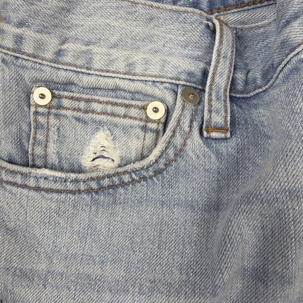 Madewell Perfect Vintage Jeans 27 High Rise 100% Cotton Light Wash Straight Leg - Picture 2 of 8